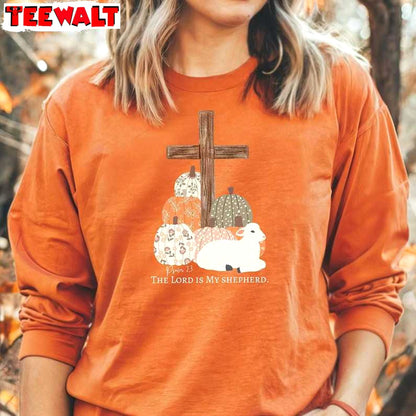 The Lord Is My Shepherd Fall Sweatshirt, Pumpkin Fall Shirt