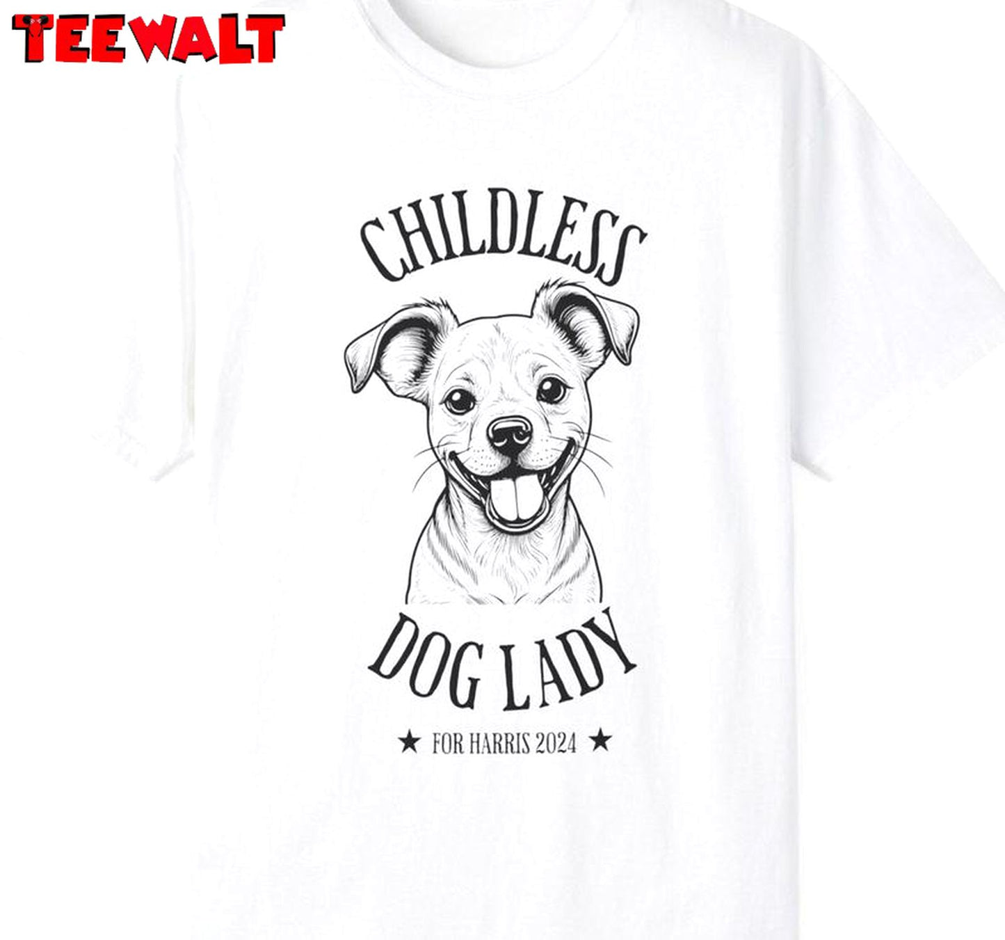 2024 Childless Dog Ladies For Kamala Shirt, Miserable Dog Lady Crewneck Tee Tops