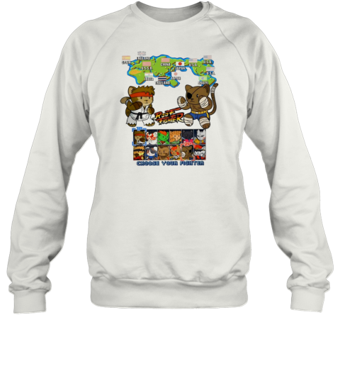 Cats And Street Fighter Roof Fighter Choose Your Fighter T-Shirt