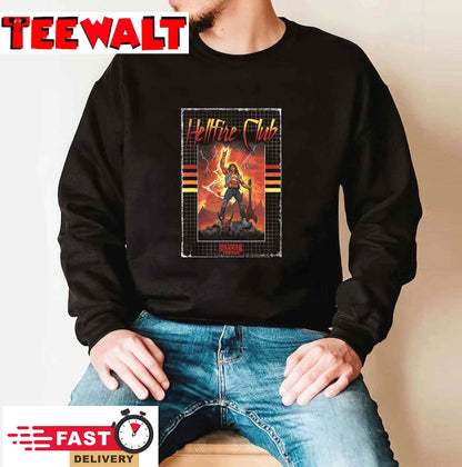 Stranger Things 4 Eddie Munson Hellfire Club Guitar Power T-Shirt