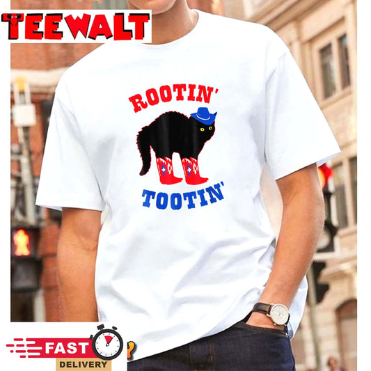 Rootin And Tootin Cowboy Cat T-Shirt