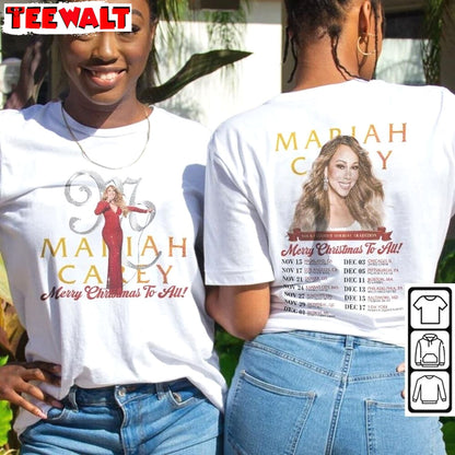 Mariah 1arey All I Want To Christmas Music Shirt, For Family