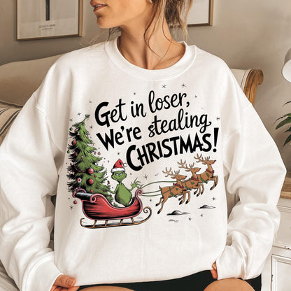 We'Re Stealing Christmas Funny Santa Retro Character Shirt