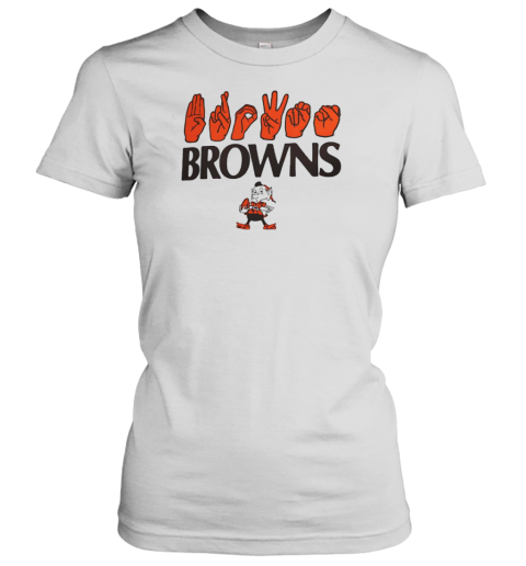 Cleveland Browns Sign Language Hands T-Shirt