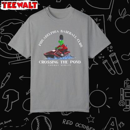 Crossing The Pond Comfort Colors Shirt, Phialadelpha Basketball Club Crewneck Tee Tops