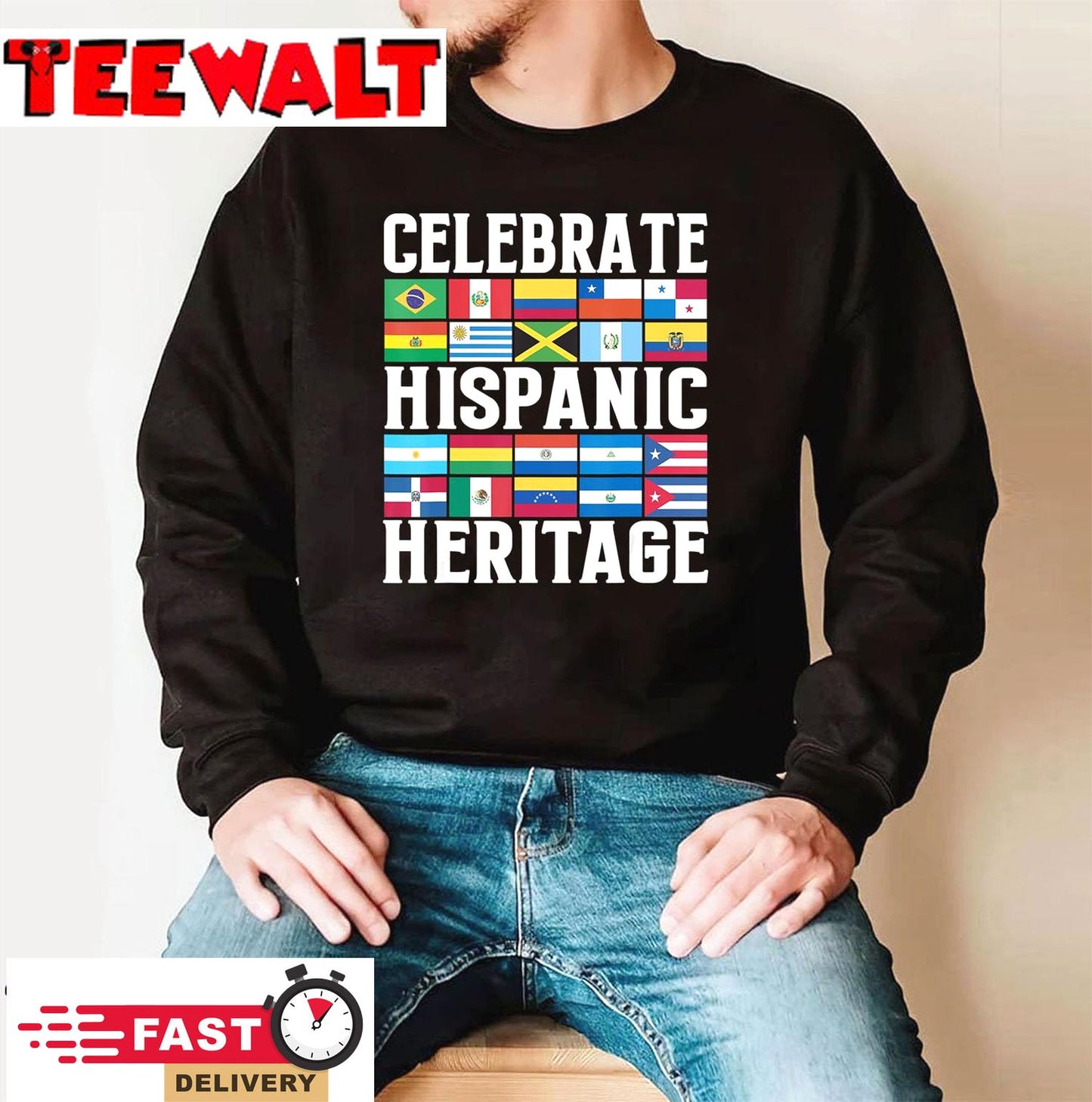 Hispanic Heritage Month Latino Flag all Countries T-Shirt