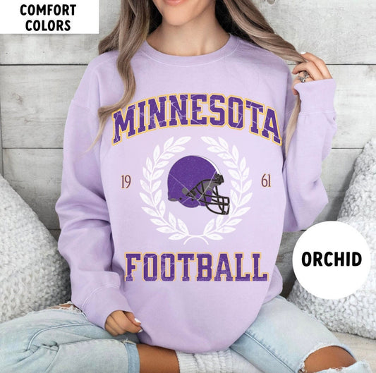 Minnesota Football Sweatshirt - Vintage Vikes Crewneck, Kirk Cousins Fans