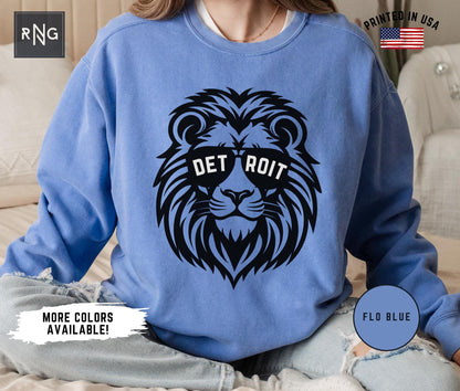 Detroit Football Gameday Sweatshirt  Retro Lion Sports