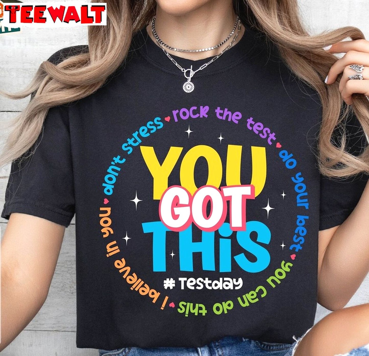 You Got This Trendy Shirt, Test Day Teacher Crewneck Sweatshirt Long Sleeve