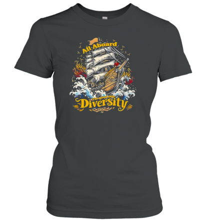 All Aboard The Good Ship Diversity Retro T-Shirt