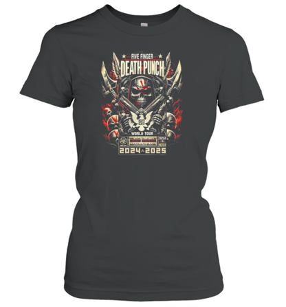 Five Finger Death Punch World Tour 2024 2025 Knucklehead Reaper T-Shirt