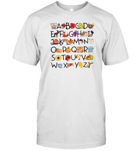 Fall Alphabet Teacher T-Shirt