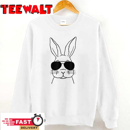 Easter Day Bunny Face Sunglasses Men Boys Kids Easter T-Shirt