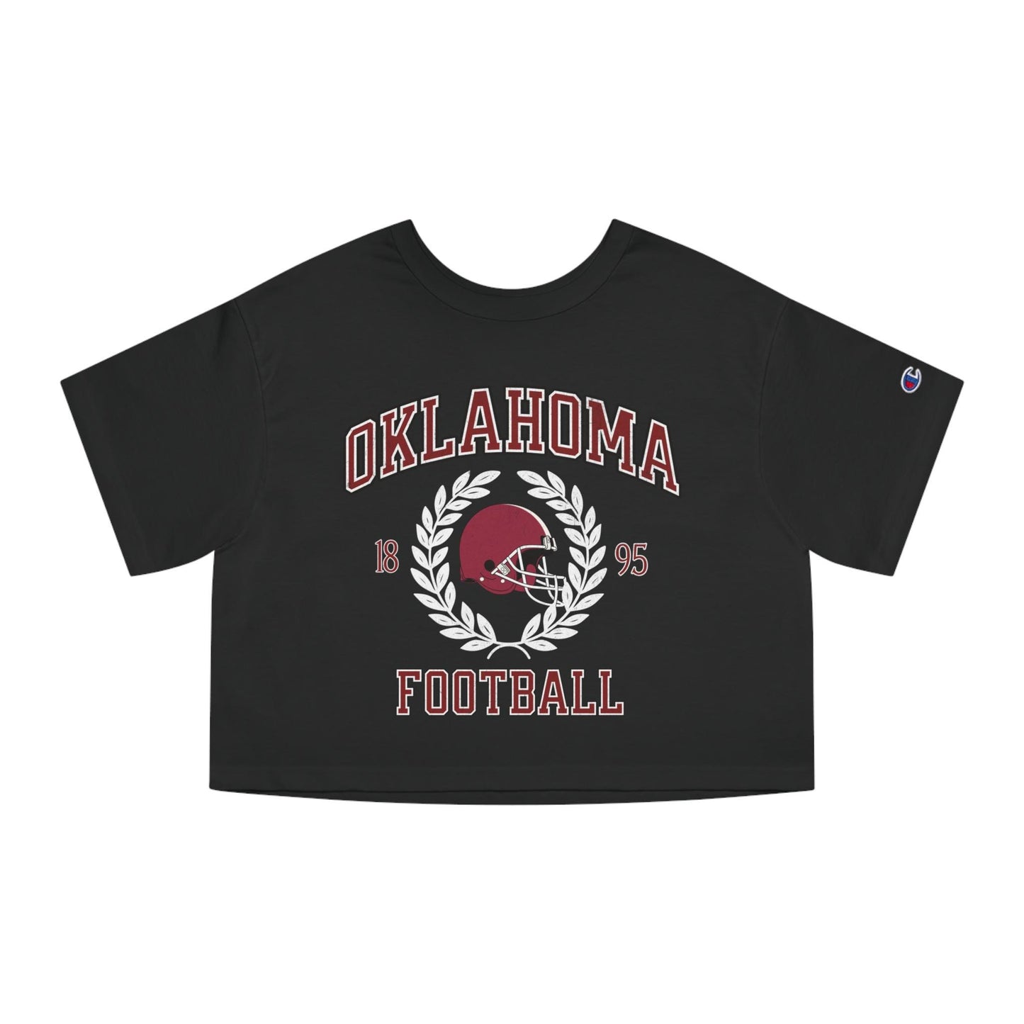 Oklahoma Football Baby Tee Crop Top - College Game Day Varsity Shirt