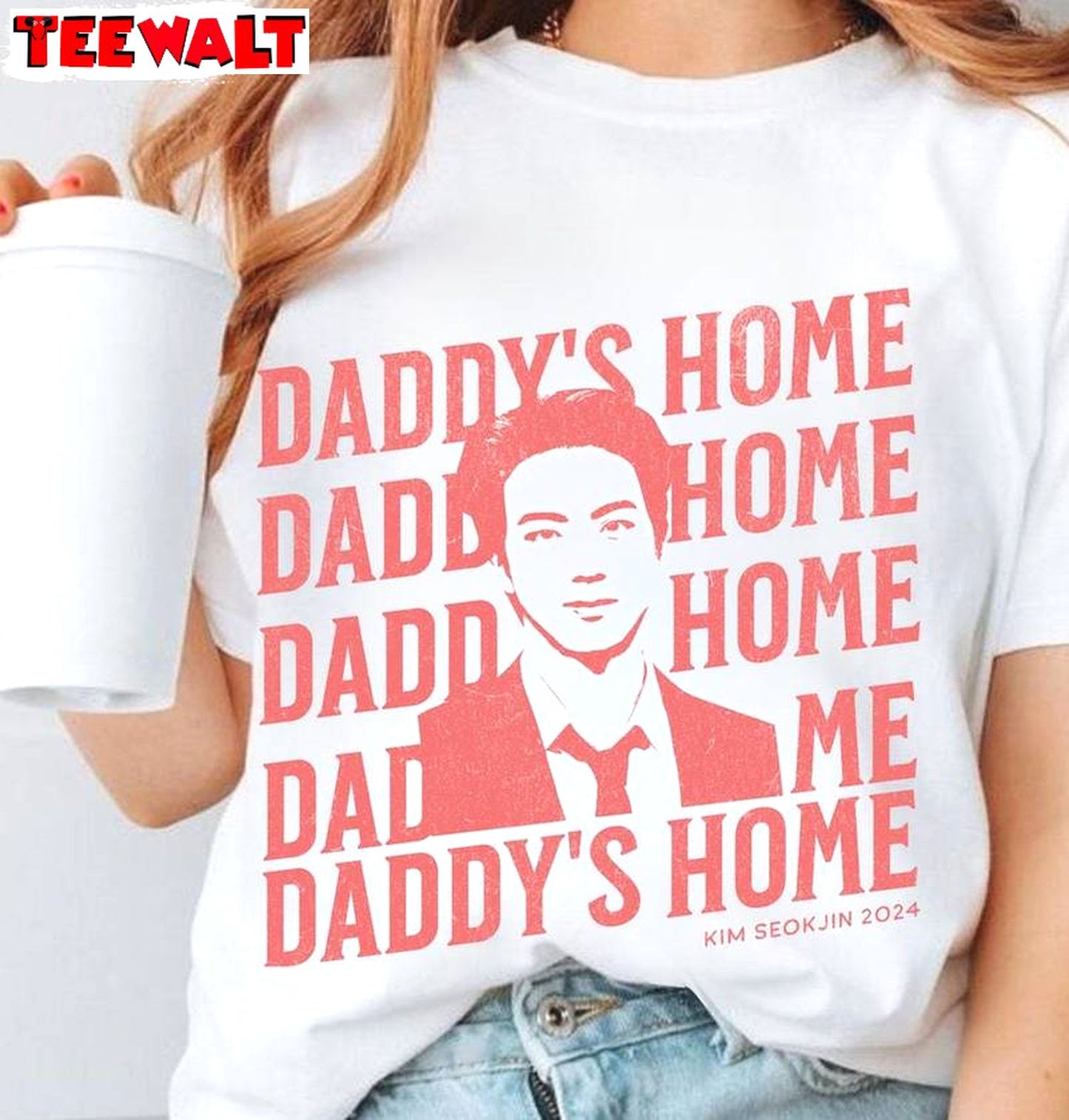 Groovy Daddy's Home T Shirt , Must Have Bts Jin Unisex Hoodie Short Sleeve