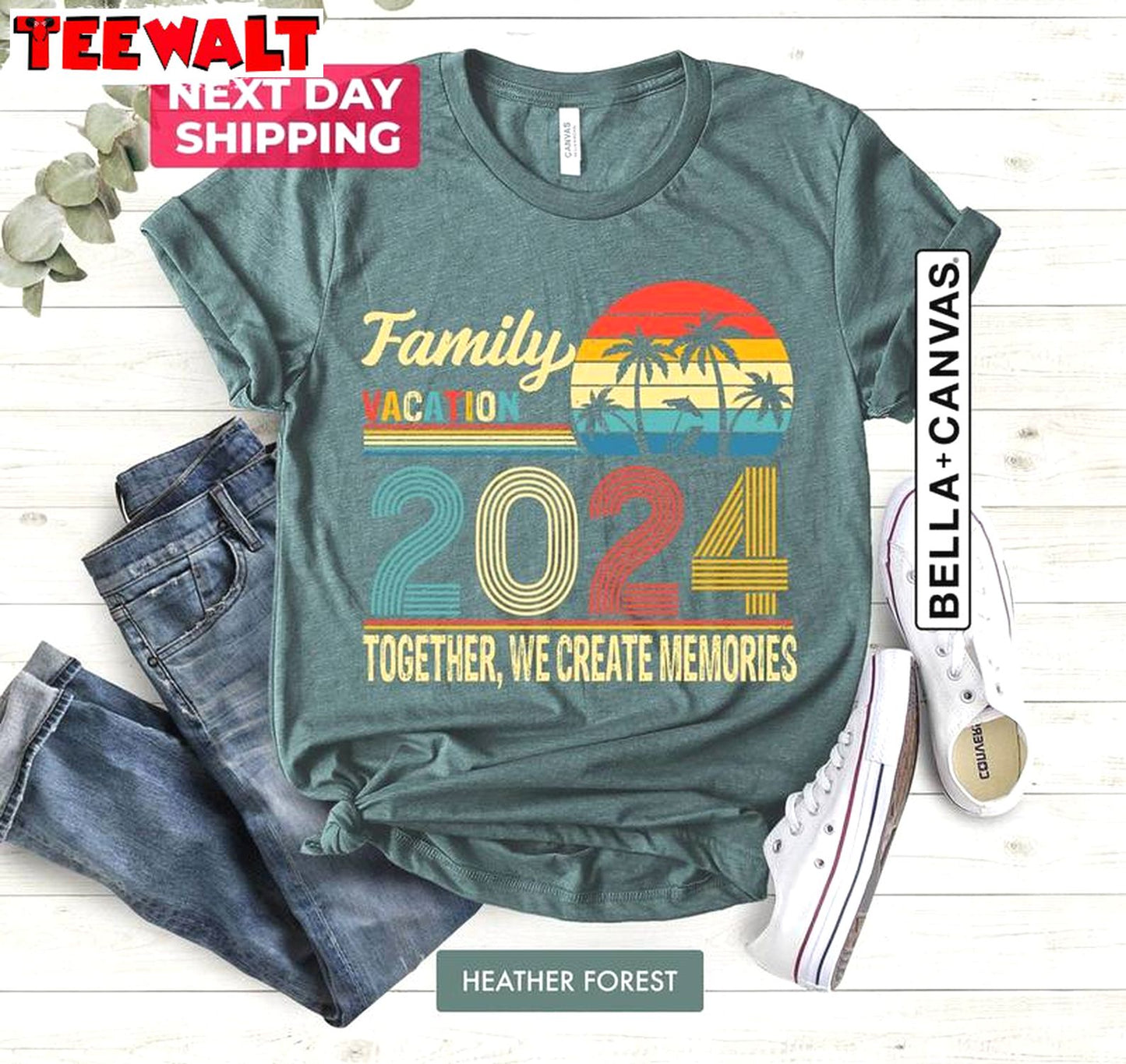 Family Vacation 2024 Trendy Shirt, Creating Memories Together Unisex Hoodie Tank Top