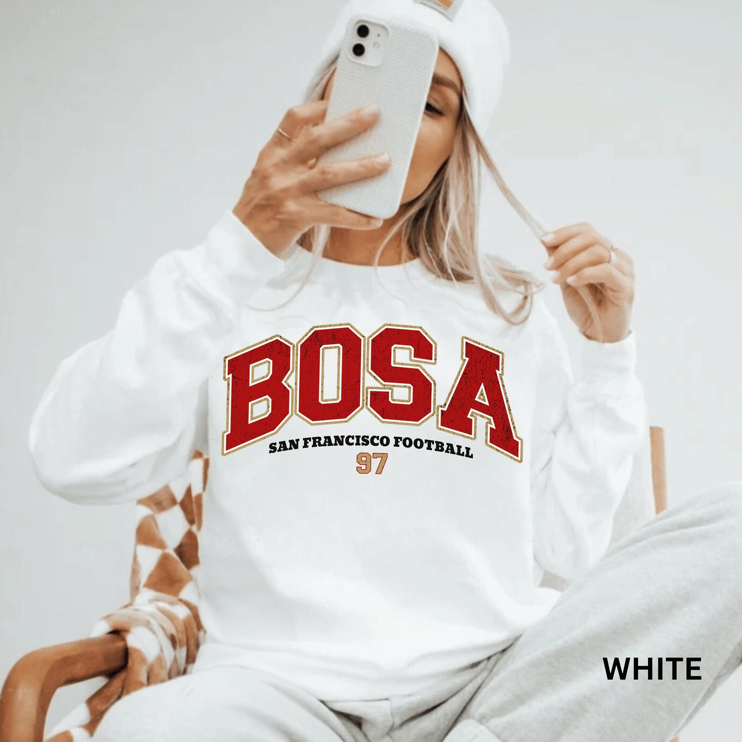 Nick Bosa San Francisco Football Sweatshirt, Vintage Crewneck For Fans