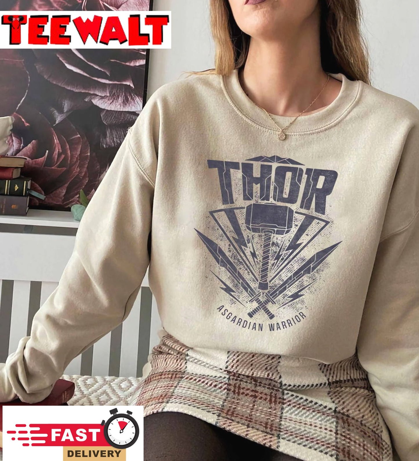 Thor Asgardian Warrior Love And Thunder Marvel Swearshirt