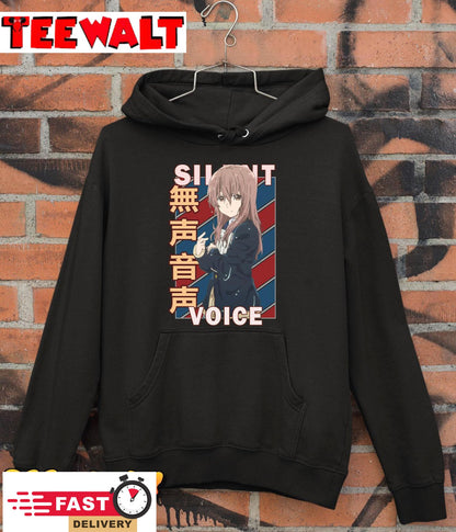 Shoko Nishimiya A Silent Voice Koe no Katachi Retro Blue Red Design Unisex T-Shirt