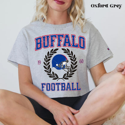 Buffalo Football Crop Top - Vintage Game Day Outfit, Retro Football Shirt