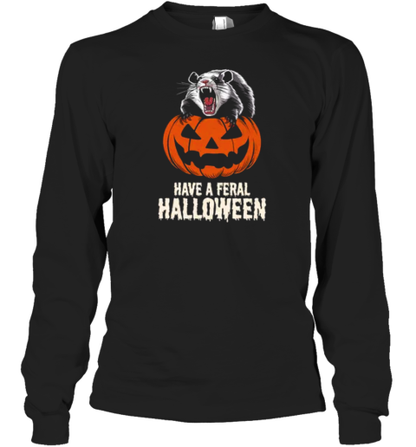 Feral Animal on Jack o&#39 Lantern  Spooky Halloween Art by Designed By Marty T-Shirt