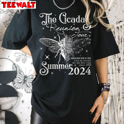 Cicada Shirt 2024 Concert Shirt, Funny Cicada Tee Summer Unisex Hoodie Short Sleeve