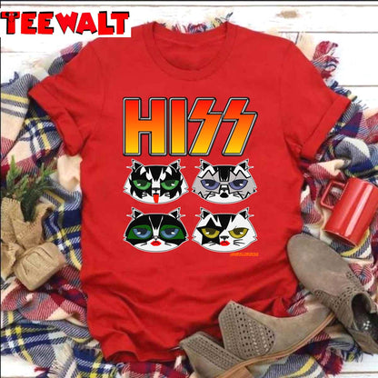 Hiss Funny Kiss Cats Parody Unisex Sweatshirt