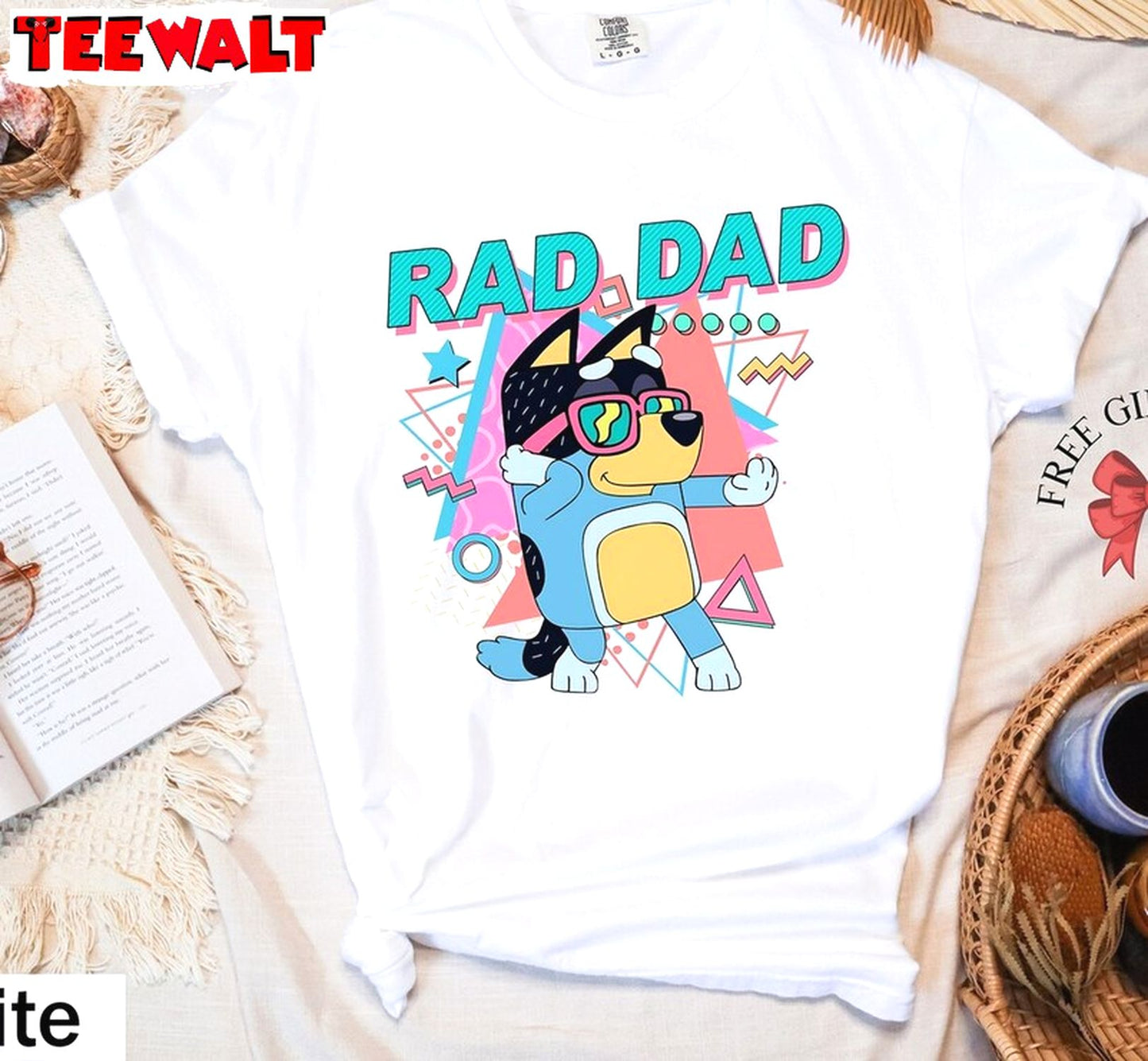 Bluey Rad Dad Cool Design Shirt, Comfort Fathers Day Short Sleeve