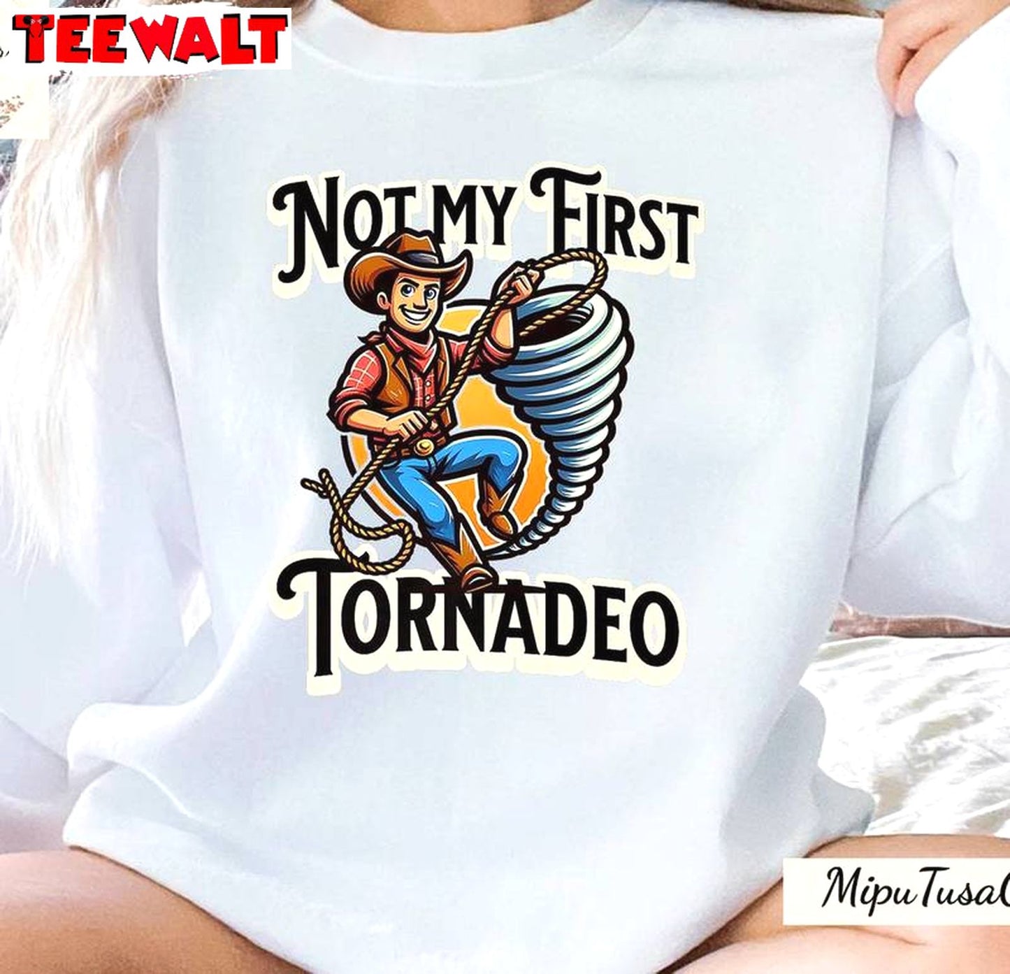 2024 Not My First Tornado Shirt, Tyler Owens Unisex Hoodie Long Sleeve