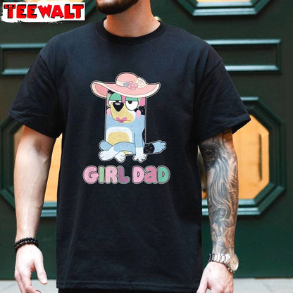 New Rare Girl Dad Unisex T Shirt , Limited Bluey Rad Dad Shirt Long Sleeve