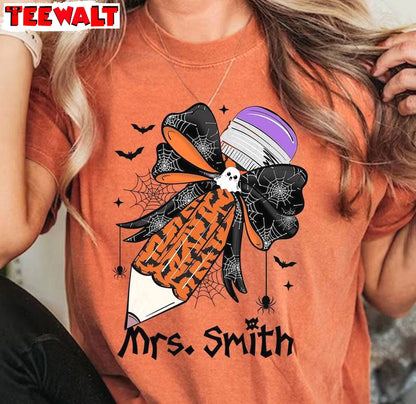 Creative Spooky Teacher Unisex Hoodie, Limited Halloween Pencil