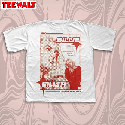 New Rare Billie Eilish Shirt, Must Have Bad Guy Short Sleeve Crewneck