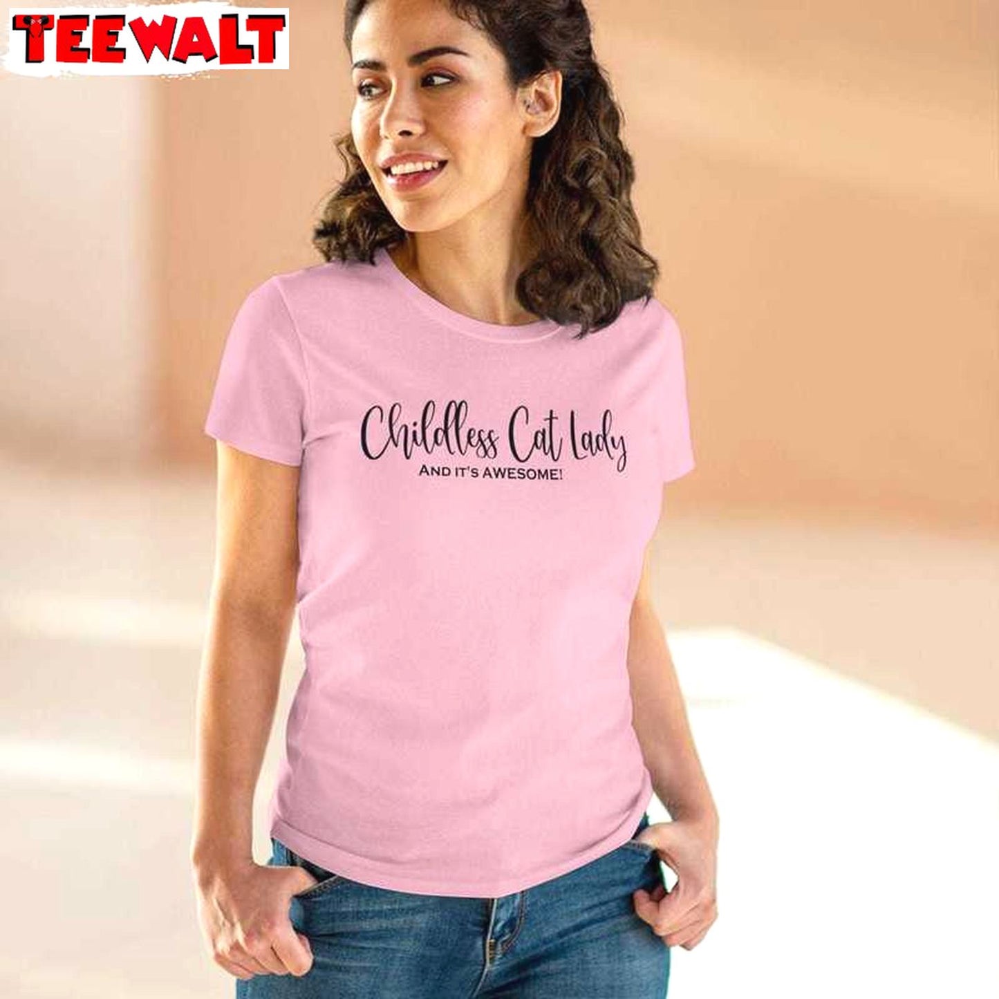 Awesome Childless Cat Lady Shirt, Women Rights Tee Tops T-shirt