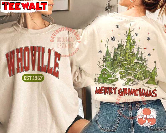 Merry Grinchmas Sweatshirt, Xmas Holiday Shirt, For Family