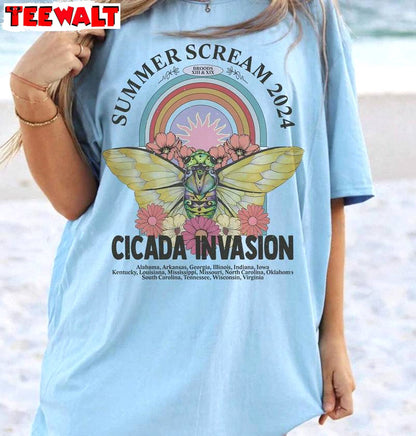 Limited Cicada Invasion Sweatshirt , New Rare Cicada Comeback Tour Shirt Long Sleeve