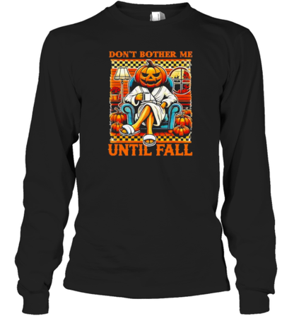 Halloween Don't Bother Me Until Fall Pumpkin Ghost Coffee 2024 T-Shirt