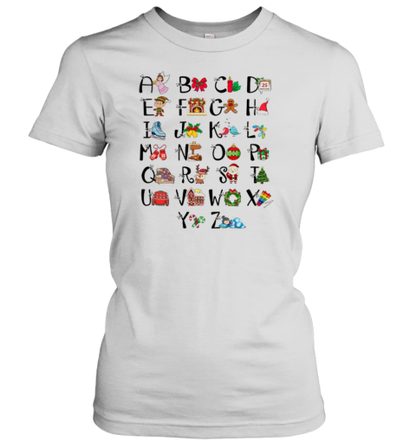 Learn The Alphabet With Christmas Teacher T-Shirt