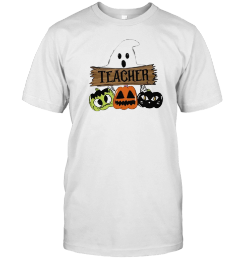 Halloween Teacher Black Cat Teacher T-Shirt