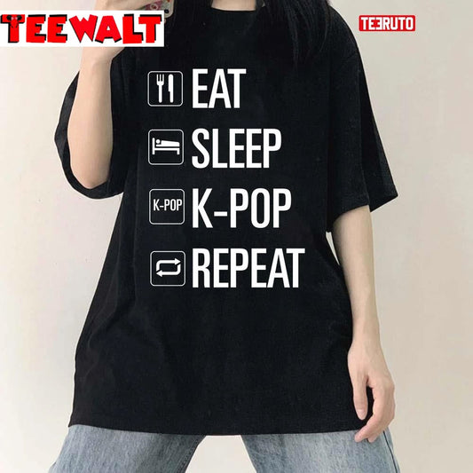 Eat Sleep Kpop Repeat Unisex T-Shirt