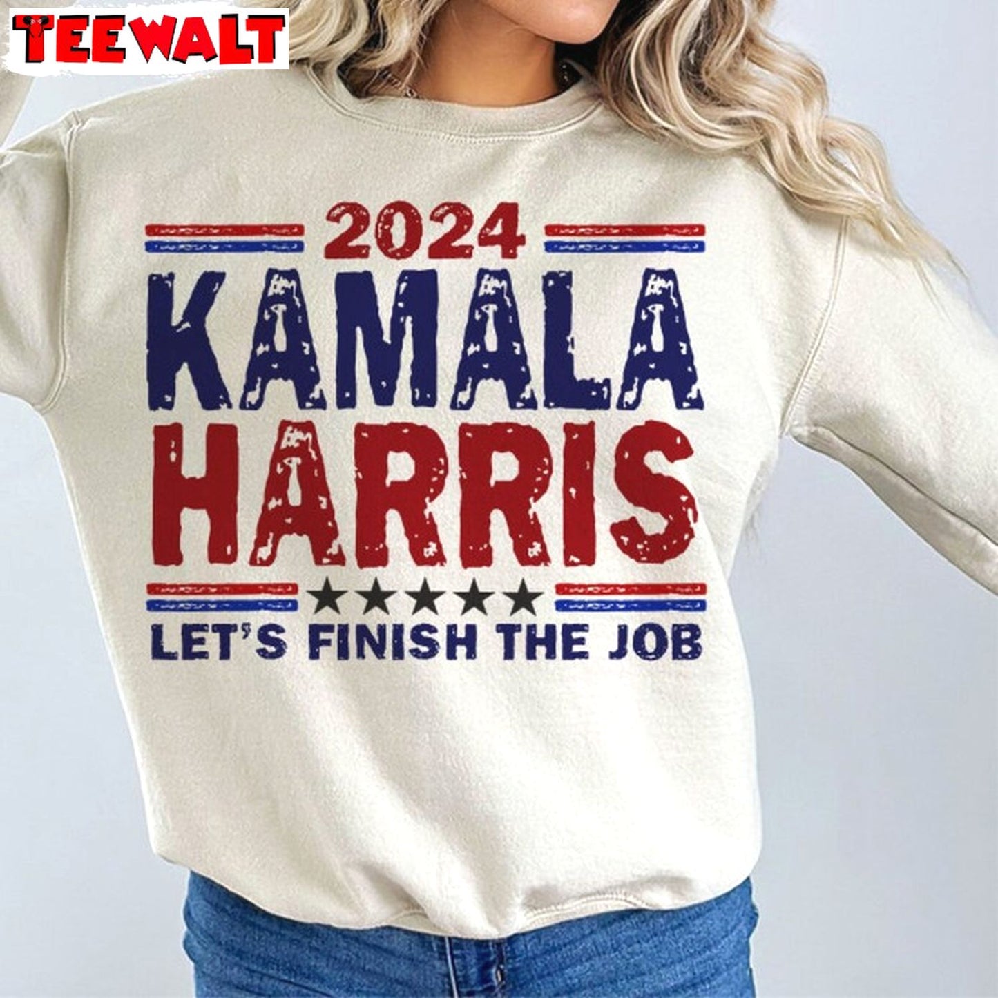 Let's Finish The Job Kamala Harris Shirt, President Campaign Unisex T Shirt Sweatshirt