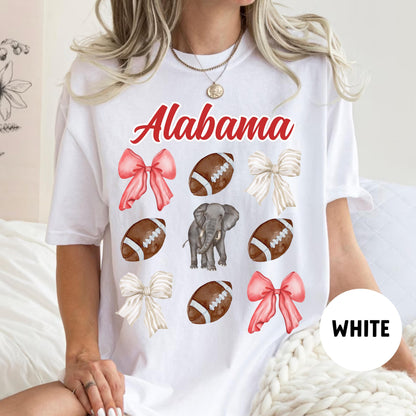 Alabama Football Shirt - Comfort Colors College Game Day Alabama Coquette