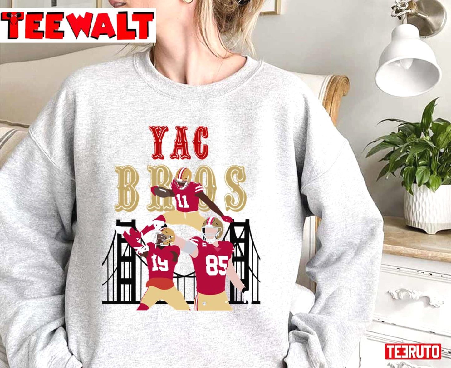 Yac Bros San Francisco 49ers Kittle, Samuel &amp Aiyuk Unisex Sweatshirt