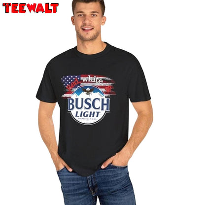 Red White And Busch Light Cool Design Shirt, Must Have Busch Light Tee Tops Sweater