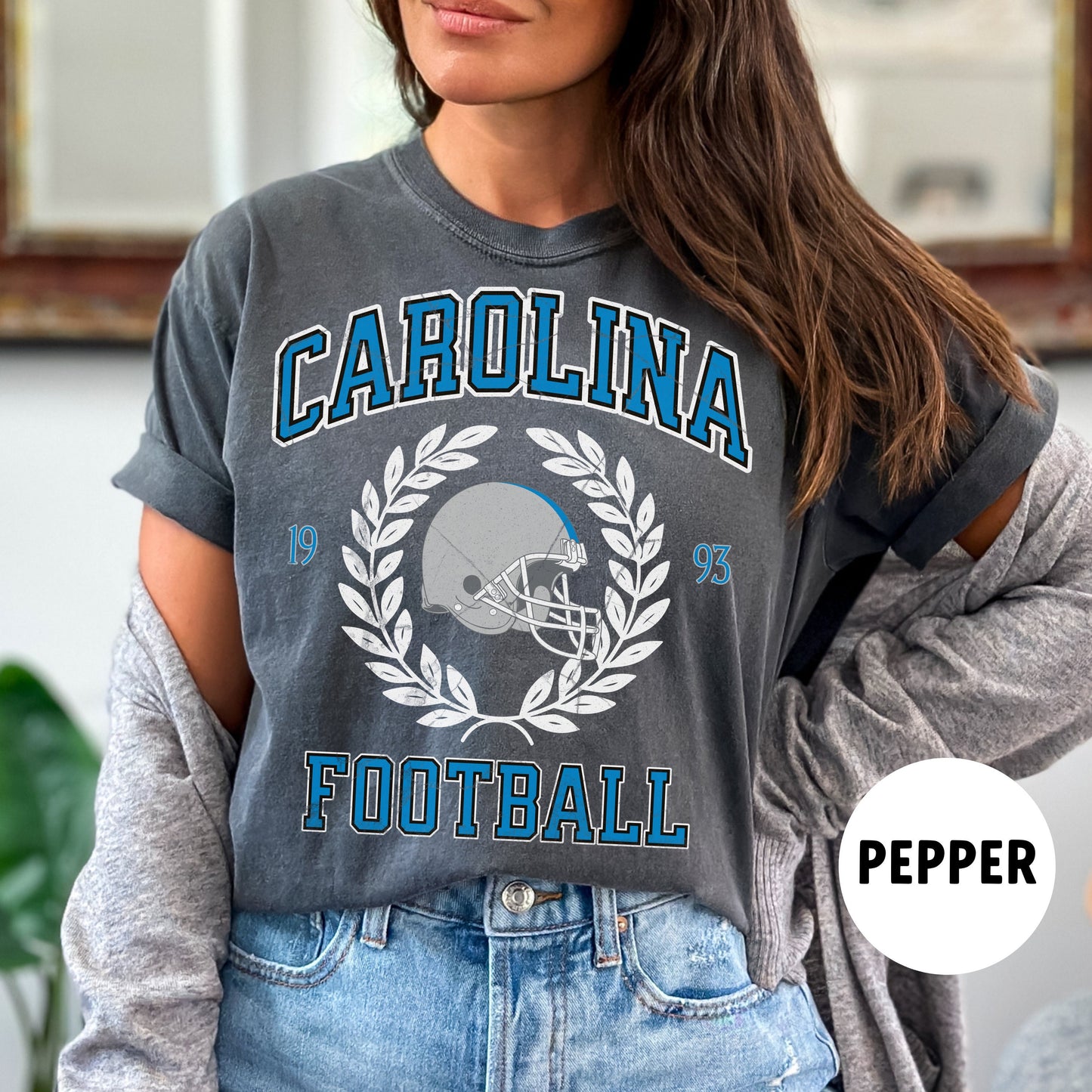 Carolina Football Shirt - Vintage Panther Design, Retro Style Fan Gift