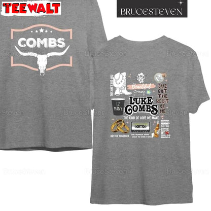 Must Have Luke Combs World Tour Shirt, Cool Design Bullhead Crewneck