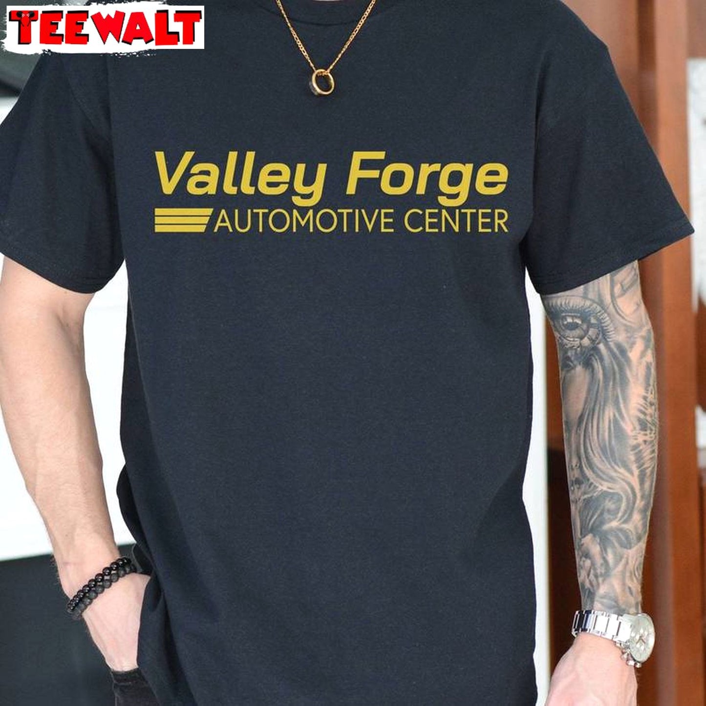 Valley Forge Automotive Center Shirt, Groovy Car And Tires Store Long Sleeve Hoodie