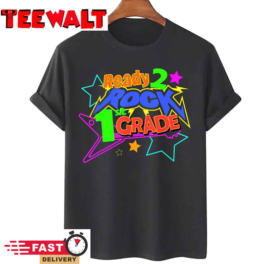 READY TO ROCK FIRST GRADE KIDS BACK TO SCHOOL T-Shirt