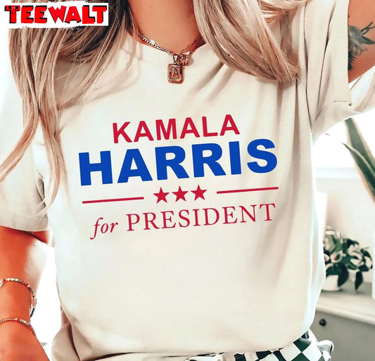 2024 President Kamala Harris Shirt, Girl Power Short Sleeve Crewneck