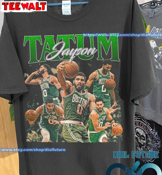 Jayson Tatum Unique Shirt, Vintage 90s Basketball Crewneck Long Sleeve