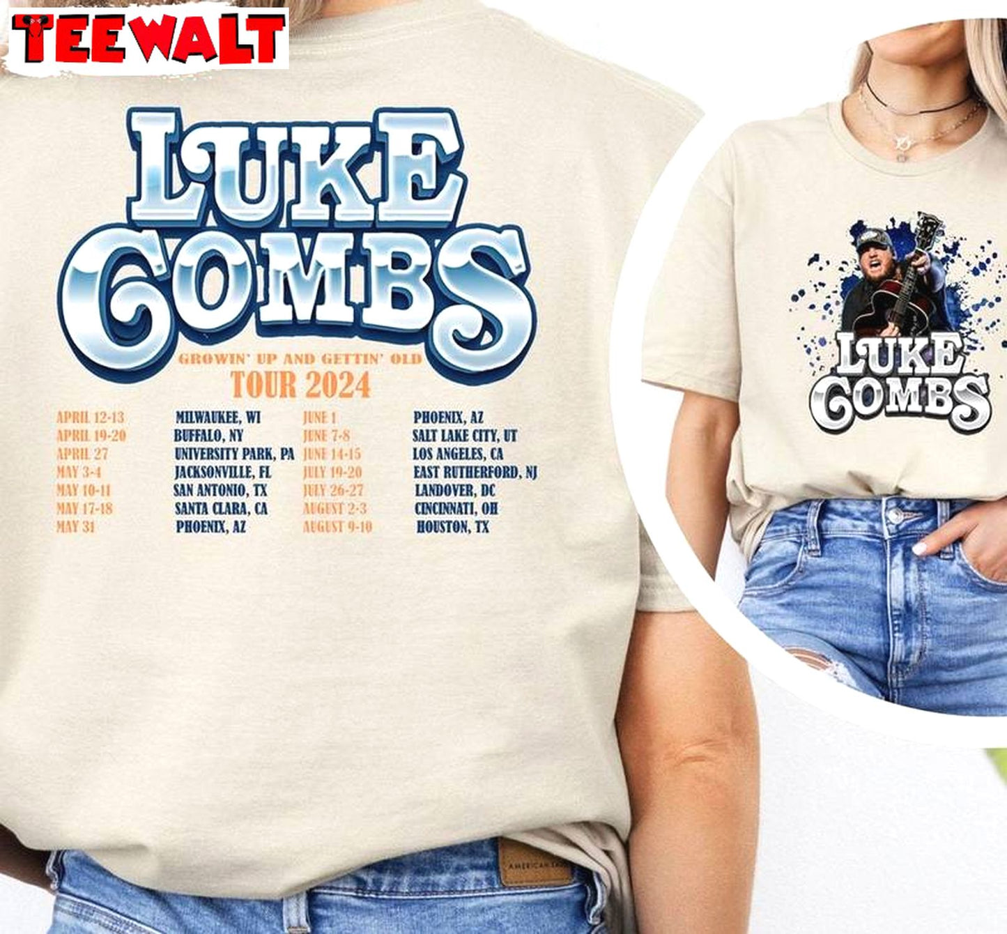 Limited Luke Combs World Tour Shirt, Luke Combs Groovy Unisex Hoodie Crewneck